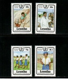 Lesotho 1985 - Girl Scouts - Set of 4 Stamps - Scott #487-90 - MNH