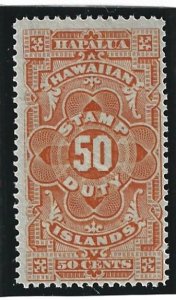 HAWAII Scott #R13 Mint 50c Revenue stamp 2019 CV $17.50