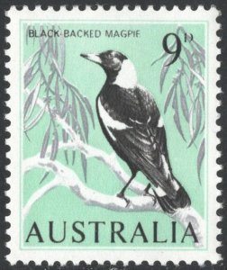 Australia SC#368 9d Black-backed Magpie (1964) MNH