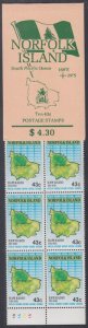 NORFOLK ISLAND Sc # 501.1 BOOKLET of 10 with MAP of ISLAND