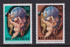 United Nations Geneva  #43-44  MNH  1974   World population year