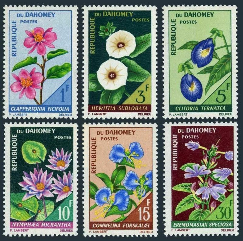 Dahomey 226-231,MNH.Michel 298-303. Flowers 1967.