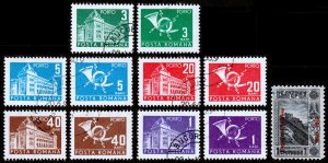 Romania Scott J121-J122, J124-J126, 2N1 (1967, 1921)Cancelled To Order/Used VF C