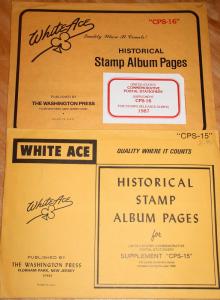 1986-7 New White Ace US Commemorative Postal Stationery Supplements CPS-15 & 16