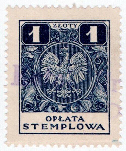 (I.B) Poland Revenue : Duty Stamp 1z