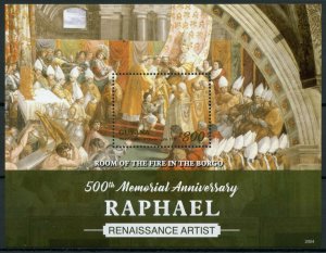 Guyana Art Stamps 2020 MNH Raphael Fire in Borgo Renaissance Paintings 1v S/S