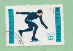 Bulgaria 1964  Scott 1311 CTO - 1s, Innsbruck Olympic games, speed skating