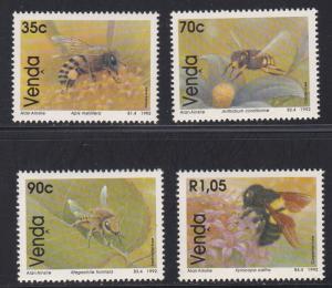 South Africa - Venda # 241-244, Honey Bees, NH, 1/2 Cat.