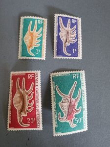 Stamps New Caledonia Scott #395-6, C89-90 never  hinged