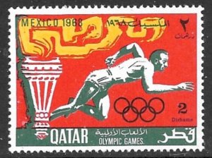 QATAR 1968 2d RUNNER Mexico City Olympics Sc 141 MNH