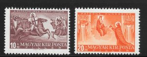 Hungary Scott B95-B96 Unused LHOG - 1938 Death of St Stephen 900th - SCV $6.00