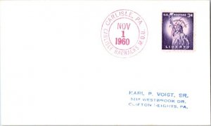 United States Pennsylvania Carlisle Barracks M.O.U. Carlisle 1960 violet doub...