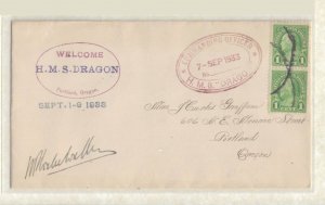 1933 HMS Drago, POrtland, Or Cover signed by Adm William Wake-Walker (54454)