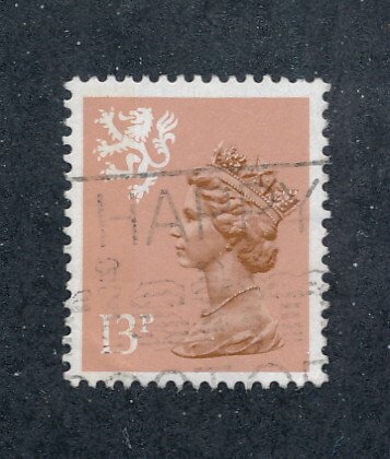 GB Scotland 1971 Scott  SMH22 used  -  13p, QE II