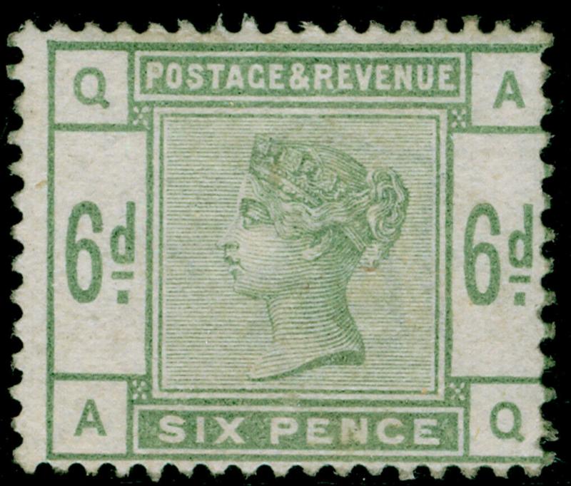 SG194, 6d dull green, LH MINT. Cat £625. AQ