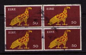 IRELAND Sc# 304 USED FVF 4BLOCK Eagle Ancient Manuscript