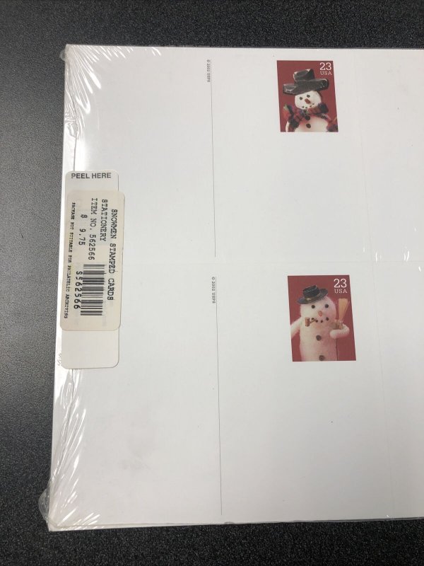 UX386-UX389 Christmas Snowman -  20 Stamped Postal Cards  Sealed