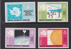 British Antarctic Territory # 82-85, Antarctic Treaty 20th Anniv. NH, 1/2 Cat.