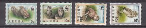 J43661 JL Stamps 1994 aruba set mnh #101-4 owls bird