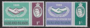 Falkland Islands 156-7 1965 ICY set LH