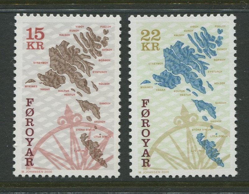 STAMP STATION PERTH Faroe Is.#377-378 Pictorial Definitive  MNH 2000 CV$13.00