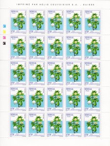 Senegal 1996 Sc#1199/1202  FLOWERS 4 Mini-Sheetlets of 25 each UNFOLDED MNH