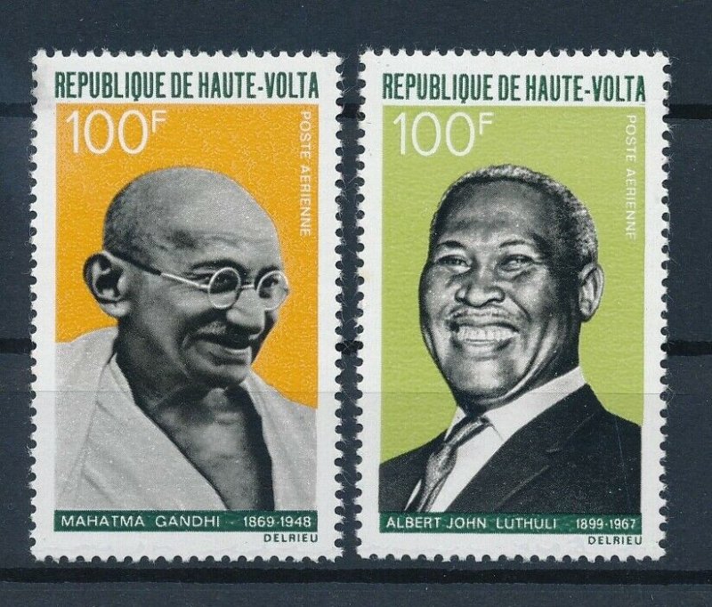 [I912] Upper Volta Airmail Gandhi good set of stamps very fine MNH