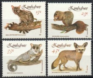 Zimbabwe Stamp 632-635  - Mammals