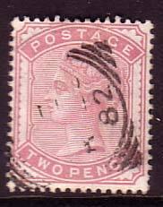 GREAT BRITAIN 81 Used 2d pale rose Victoria $95.00