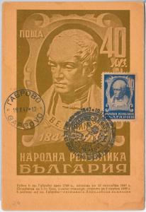 57120 -  BULGARIA - POSTAL HISTORY:  MAXIMUM CARD 1948 - LITTERATURE Aprilov