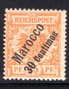 German Offices in Morocco #5, mint very lightly hinged, CV $27.50