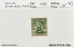 SAMOA #166, MINT NH ON 102 CARD - 1935 - SAM011