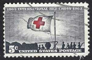 United States #1239 5¢ International Red Cross (1963). Used.