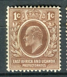 BRITISH KUT; Early 1900s Ed VII issue fine Mint hinged 1c. value