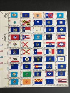 1976 sheet, 50 state flags Sc# 1633-82