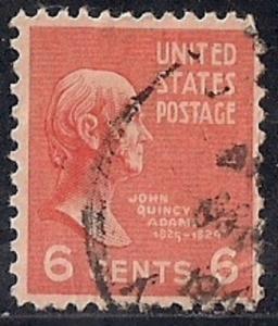 811 6 cent John Quincy Adams Stamp used F