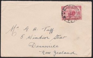 AUSTRALIA 1934 2d Macarthur on cover to New Zealand - NARANDERRA NSW cds...A8720