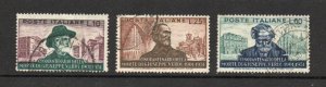 Italy - Sc# 594 - 596 Used         /         Lot 0424186