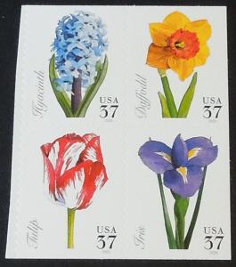 2005 37c Spring Flowers Scott 3900-3903 B8 Mint NH