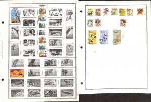 Uganda Stamp Collection on 12 Harris Pages, 1898-1985 (BF)