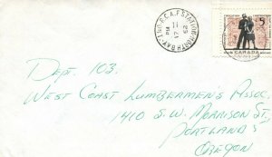Canada 1962 RACF Station North Bay Cover to Portland - L35376