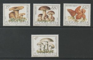 Thematic Stamps Plants - YUGOSLAVIA 1983 FUNGI 4v 2068/71 mint