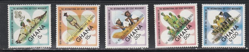 Ghana # 485-488, World Scouting Congress,  Mint NH, 1/3 Cat.