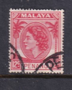 Malaya Penang 1954 Sc 36 12c Used