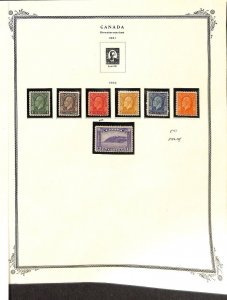 Canada Collection 1931-32 on Scott Specialty Page, #195-201 Mint (FL)