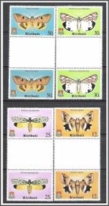 Kiribati #356-359 Butterflies Gutter Pairs MNH