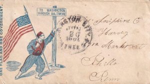 1861, Civil War Patriotic Cover: One Flag, One Government, See Remark (43686)