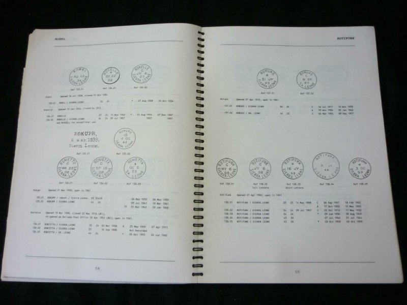 THE POSTMARKS OF SIERRA LEONE 1854-1961 by F L WALTON
