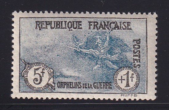 FRANCE 1926 M-XF-NH YT # 232 SCOTT #  B23 WAR ORPHANS LA MARSEILLAISE 5F+1F