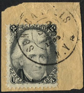 MALACK 73 F/VF, on piece with wonderful cancel,   su..MORE.. w9485